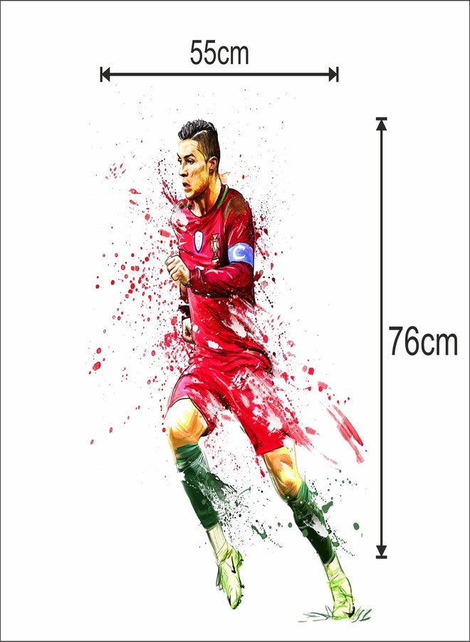Sticker Yard Football Player Ronaldo Vinyl Wall Sticker for Living Room/Bedroom/Office and All Decorative Wall Stickers Size 55X76CM-Self-Adhesive - Image 4